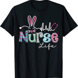 Nurse Life Stethoscope Nursing Cute Easter Bunny Easter Day Classic Shirt