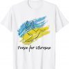 Peace For Ukraine Solidarity Peace Heart Ukrainian Flag T-Shirt