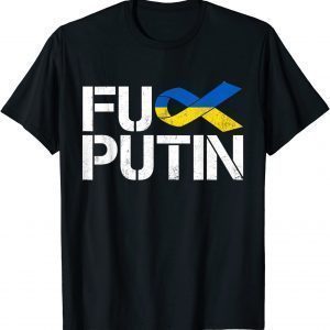 Puck Futin Ukraine Ribbon Stand With Ukraine Support Ukraine T-Shirt