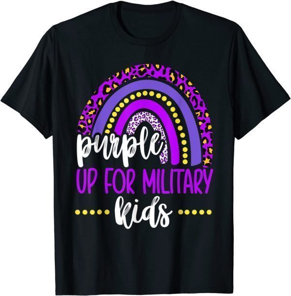 Purple up for military kids Rainbow Military child Month 2022 Shirt