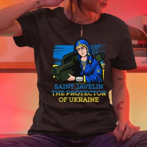Saint Javelin The Protector Of Ukraine Stand With Ukaine Peace Ukraine Shirt