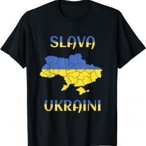 Slava Ukraini Ukraine Flag , Ukrainian Support Lover Free Ukraine T-Shirt