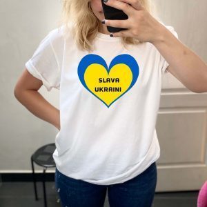 Slava Ukraini heart Slava Ukraine Flag Of Ukraine Free Ukraine Shirt