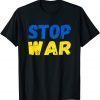 Solidarity With Ukraine Peace Protest Love Peace Freedom Ukrainian Flag Shirt