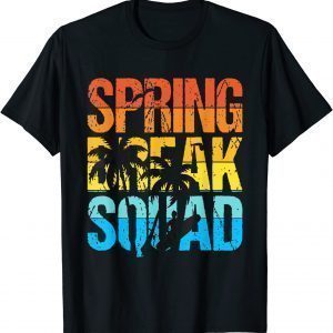 Spring Break Squad Beach Surfer Palm Tree Artwork 2022 Shirt