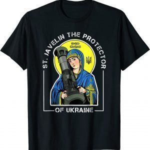 St. Javelin The Protector Of Ukraine Vintage Retro Save Ukraine Shirt