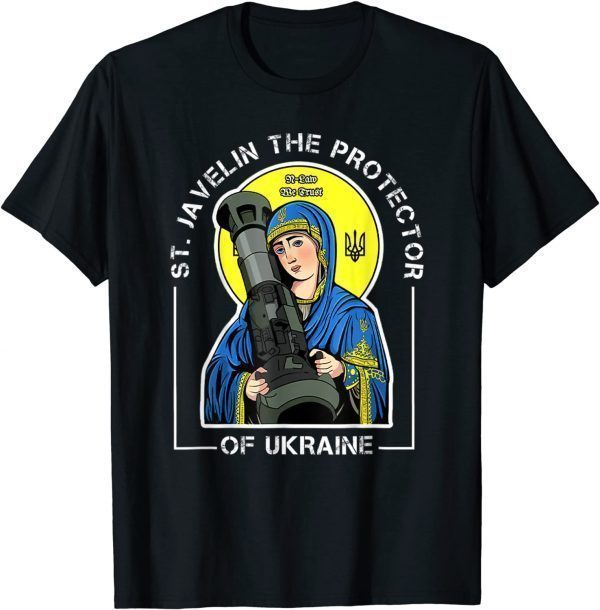 St. Javelin The Protector Of Ukraine Vintage Retro Save Ukraine Shirt