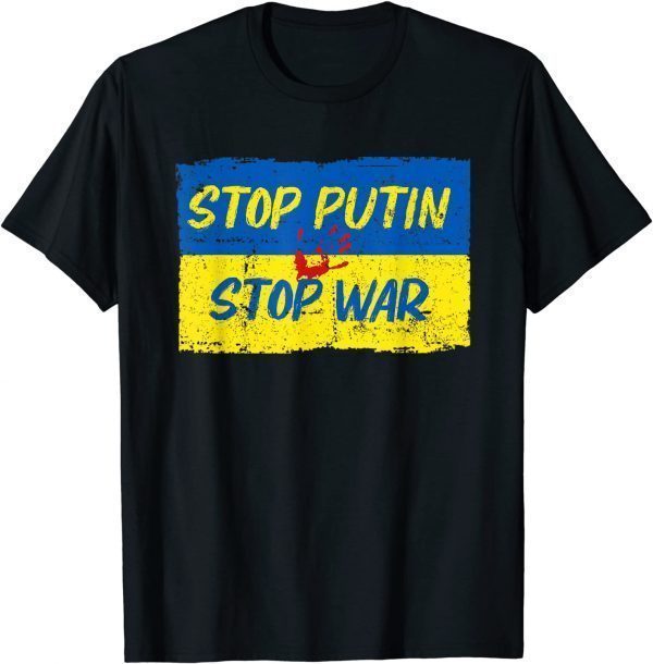 Stop Putin, Stop War, Support Ukraine, Stand With Ukraine Love Ukraine Shirt