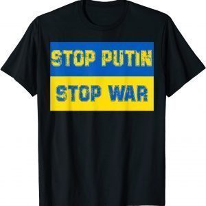 Stop Putin Stop War Pray Ukraine T-Shirt
