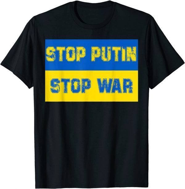 Stop Putin Stop War Pray Ukraine T-Shirt