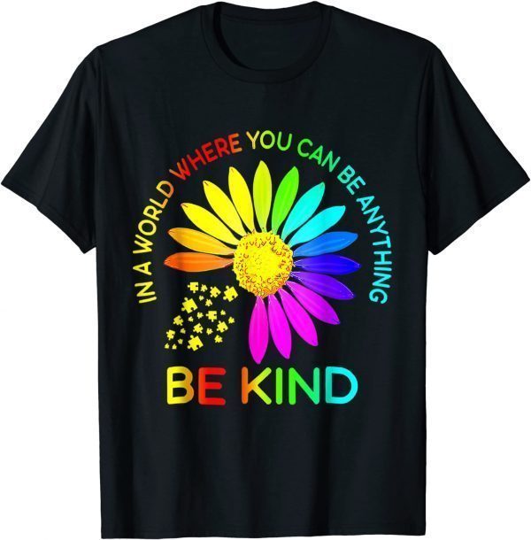 Sunflower Autism Awareness Be Kind Puzzle Mom Support 2022 ShirtSunflower Autism Awareness Be Kind Puzzle Mom Support 2022 Shirt