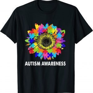 Sunflower Autism Awareness Puzzle Autism Piece Teacher T-Shirt