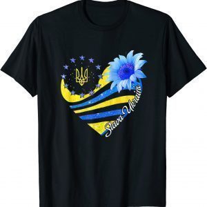 Sunflower Slava Ukraini Ukrainian Flag I Stand With Ukraine Peace Ukraine T-Shirt
