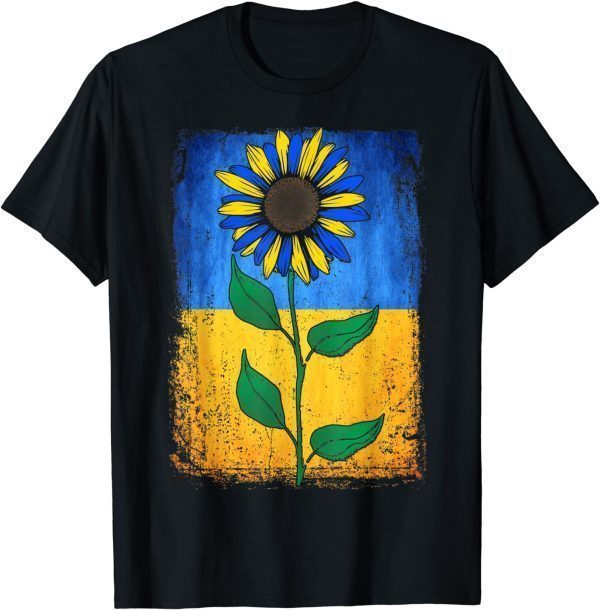 Sunflower Ukraine Flag vintage shirt I Stand With Ukraine Love Ukraine T-Shirt