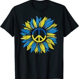 Sunflower Ukrainian Flag I Stand With Ukraine Peace Ukraine Strong T-Shirt