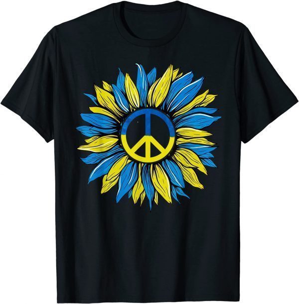 Sunflower Ukrainian Flag I Stand With Ukraine Peace Ukraine Strong T-Shirt