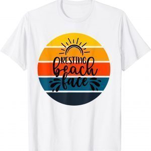 Sunset Resting Face Beach Cruise Summer Vacation 2022 Shirt