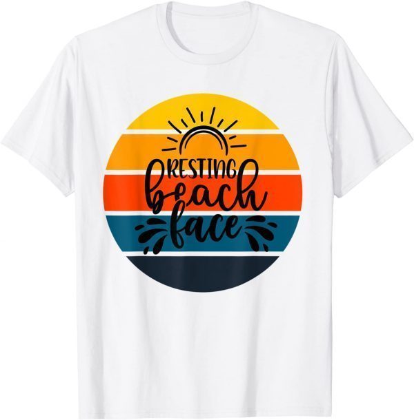 Sunset Resting Face Beach Cruise Summer Vacation 2022 Shirt