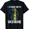 Support Ukraine I Stand With Flag Patriot Peace Love Ukraine T-Shirt