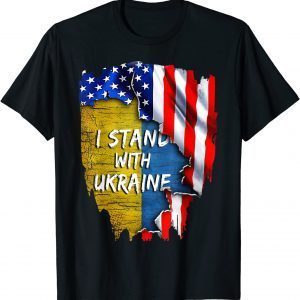 Support Ukraine I Stand With Ukraine American Flag Support Ukraine Shirt