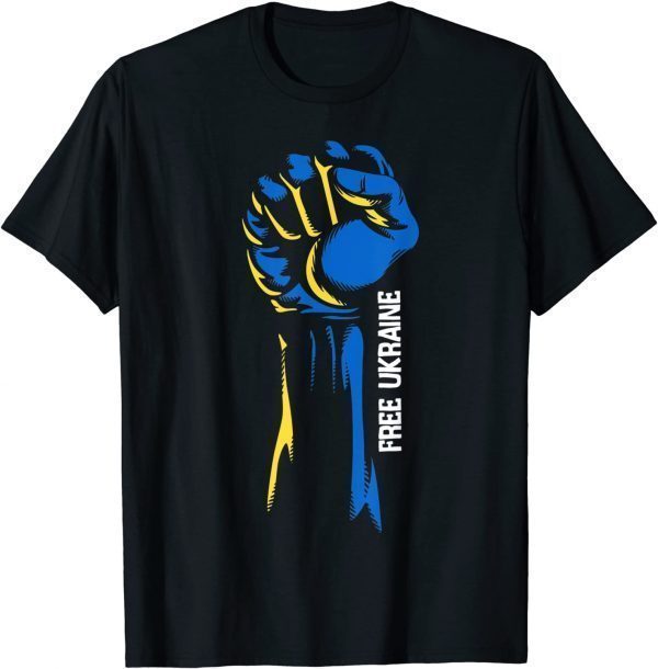 Support Ukraine I Stand With Ukraine Flag Fight Free Ukraine Love Ukraine T-Shirt