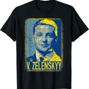 Support Ukraine I Stand With Ukraine Volodymyr Zelensky Free Ukraine T-Shirt