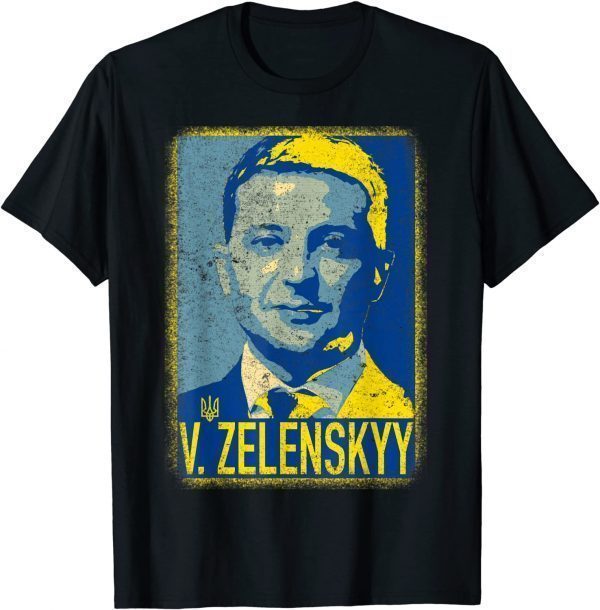 Support Ukraine I Stand With Ukraine Volodymyr Zelensky Free Ukraine T-Shirt