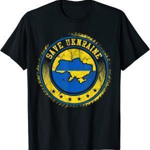 Support Ukraine Save Ukraine Ukranian Flag T-Shirt