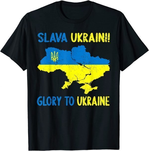 Support Ukraine Slava Ukraini Glory for Ukraine Ukrainian Save Ukraine T-Shirt