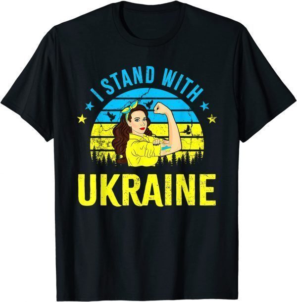 Support Ukraine Strong Women Girls I Stand With Ukraine Save Ukraine Shirt