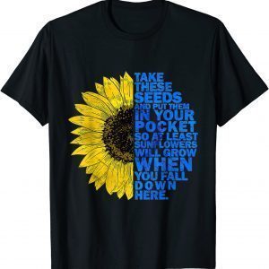 Support Ukraine Sunflower flag Ukraine I Stand With Ukraine Love Ukraine T-Shirt