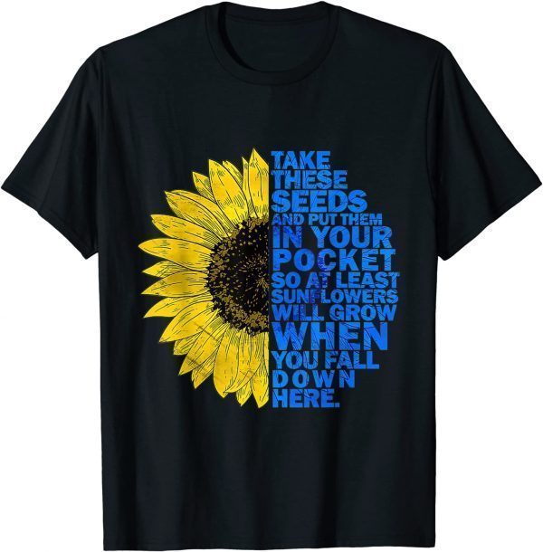 Support Ukraine Sunflower flag Ukraine I Stand With Ukraine Love Ukraine T-Shirt