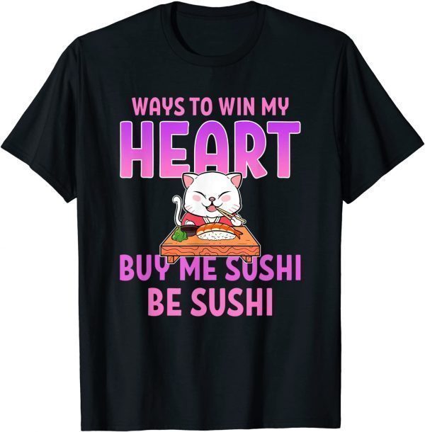 Sushi Cat Anime Merch Manga Cosplay Japanese Food Cats 2022 Shirt