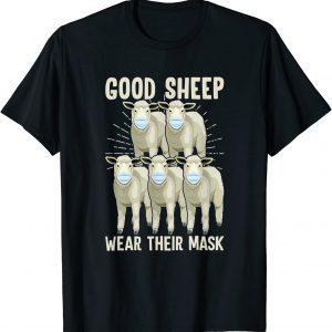 Sweet Sheep Good Sheep Wear Their Mask Animals 2022 Shirt