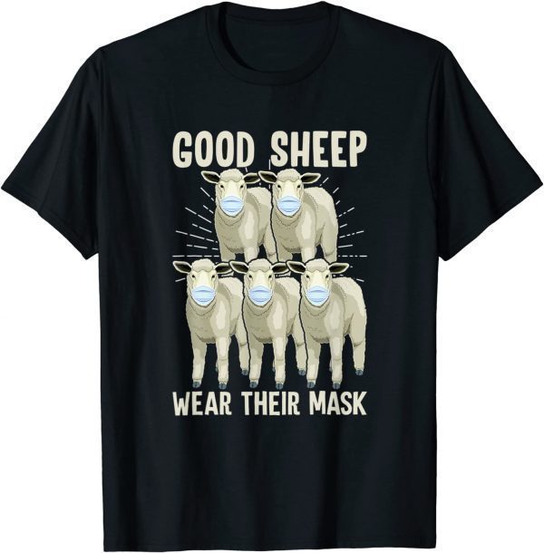 Sweet Sheep Good Sheep Wear Their Mask Animals 2022 Shirt