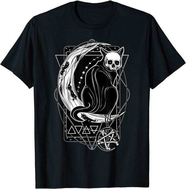 Tarot Card Crescent Moon And Cat 2022 Shirt