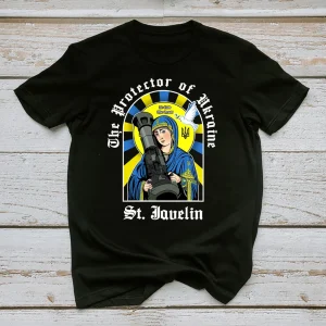 The Protector Of Ukraine St. Javelin Saint I Stand With Ukraine Free Ukraine Shirt