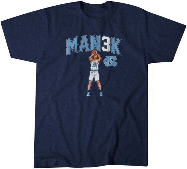 UNC Basketball Brady Manek MAN3K 2022 Shirt
