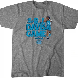 UNC Basketball: The R.J. Davis Game 2022 Shirt