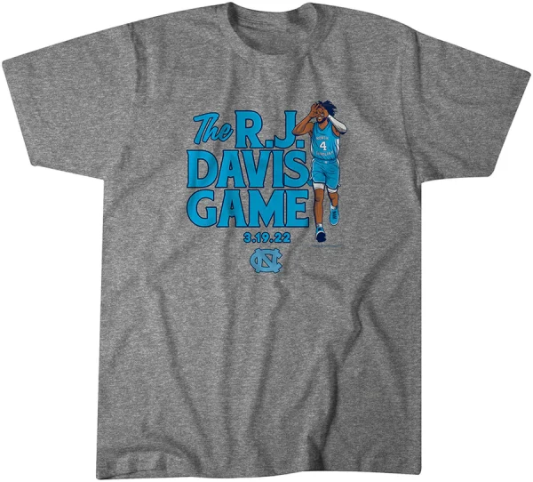 UNC Basketball: The R.J. Davis Game 2022 Shirt