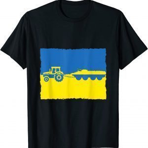 Stop War Ukraine Farmer Tractor Stealing A Russian Tank Meme T-Shirt