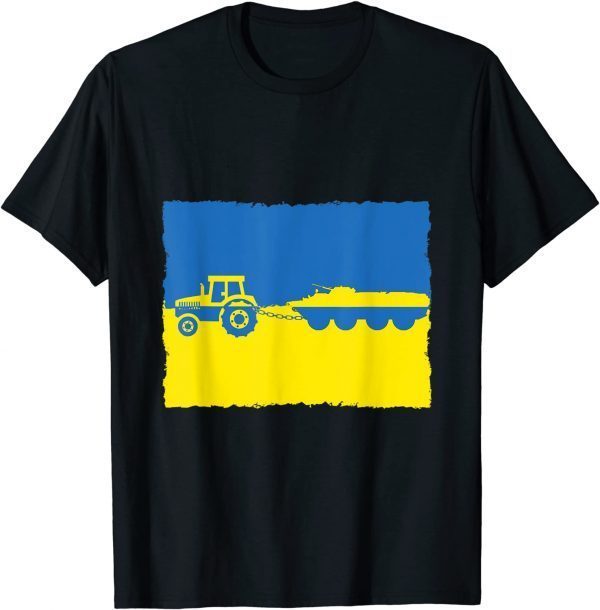 Stop War Ukraine Farmer Tractor Stealing A Russian Tank Meme T-Shirt