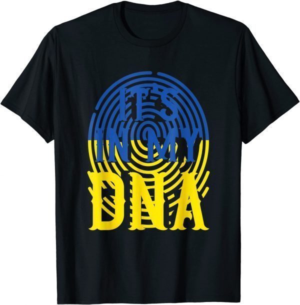 Ukraine Flag Biometrics It's In My DNA Ukraine Ukrainian Flag T-Shirt