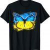 Ukraine Flag Ukrainian Butterfly Ukraine Butterfly Love Ukraine T-Shirt