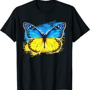 Ukraine Flag Ukrainian Butterfly Ukraine Butterfly Love Ukraine T-Shirt