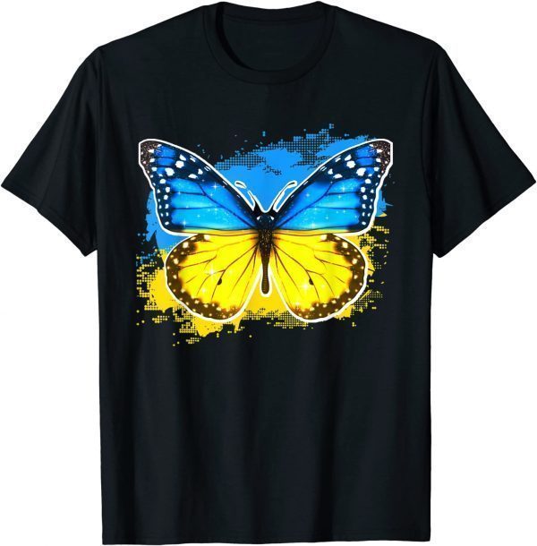 Ukraine Flag Ukrainian Butterfly Ukraine Butterfly Love Ukraine T-Shirt