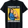 Ukraine Flag Ukrainian Women Girls Unbreakable Pride Peace Ukraine Shirt