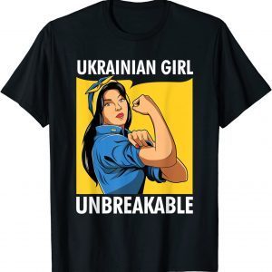 Ukraine Flag Ukrainian Women Girls Unbreakable Pride Peace Ukraine Shirt