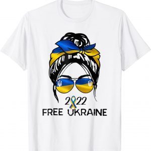 Ukraine Pride Women Messy Bun Free Ukraine, Ukrainian Flag Love Ukraine T-Shirt