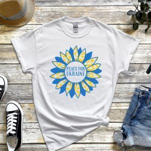 Ukraine Sunflower Stand with Ukraine Love Ukraine Shirt